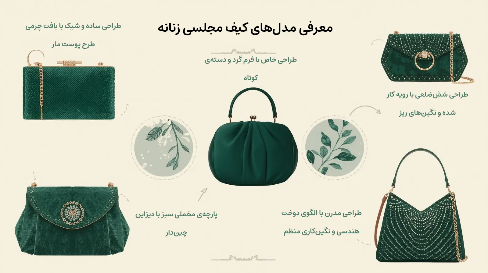 انواع کیف مجلسی زنانه 